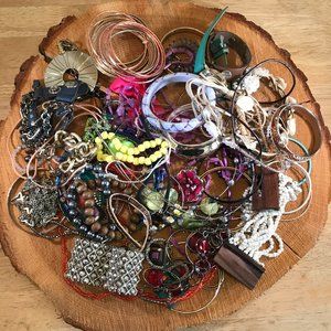 2 pounds Harvest Art Craft Wear Repurpose Jewelry Lot